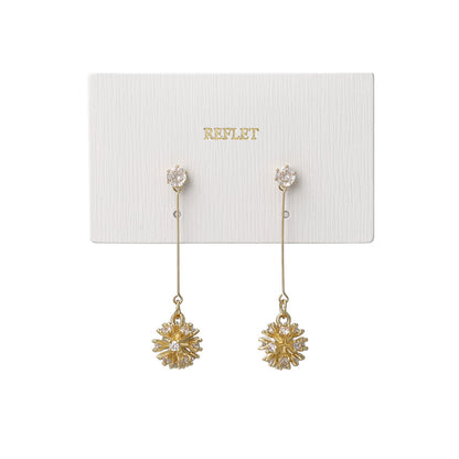 ピアス ニッケルフリー ストーン ワイヤー 下がり ステンレスポスト スタッドピアス