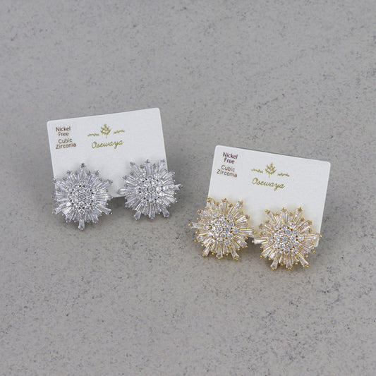ピアス ニッケルフリー ビジュー キュービックジルコニア スタッドピアス