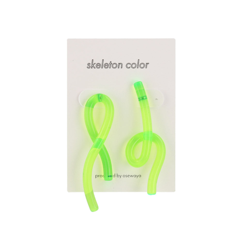 ピアス ニッケルフリー skeleton color ウェーブ ツイスト
