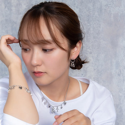 ピアス yura ニッケルフリー メタル リング リボン ユニコーン スター アシンメトリー チタンポスト スタッドピアス