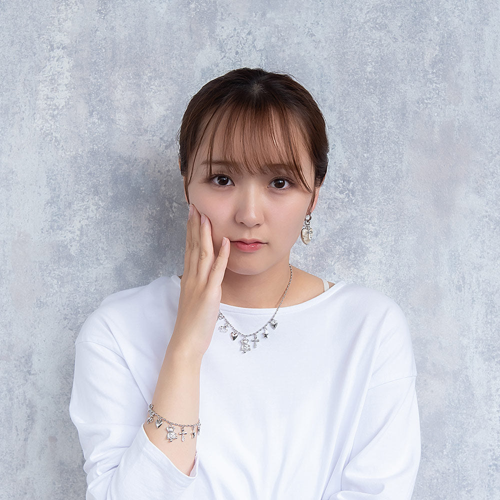 ピアス yura ニッケルフリー メタル チャーム クマ クロス ハート マーブル アシンメトリー チタンポスト ワンタッチ フープピアス