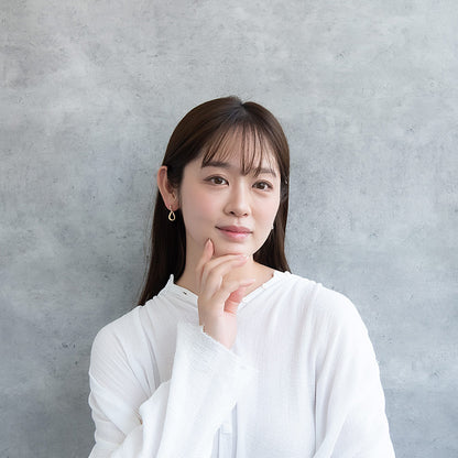 ピアス ニッケルフリー メタル スリム ライン テクスチャー ドロップ ワンタッチ フープピアス