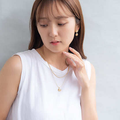 ピアス ニッケルフリー メタル シェル パール チタンポスト スタッドピアス