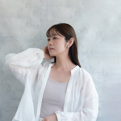 ピアス ニッケルフリー メタル キュービックジルコニア ハート ダブル ライン J チタンポスト C型 スタッドピアス