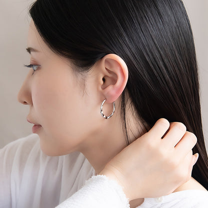 ピアス ニッケルフリー メタル チタンポスト フープピアス