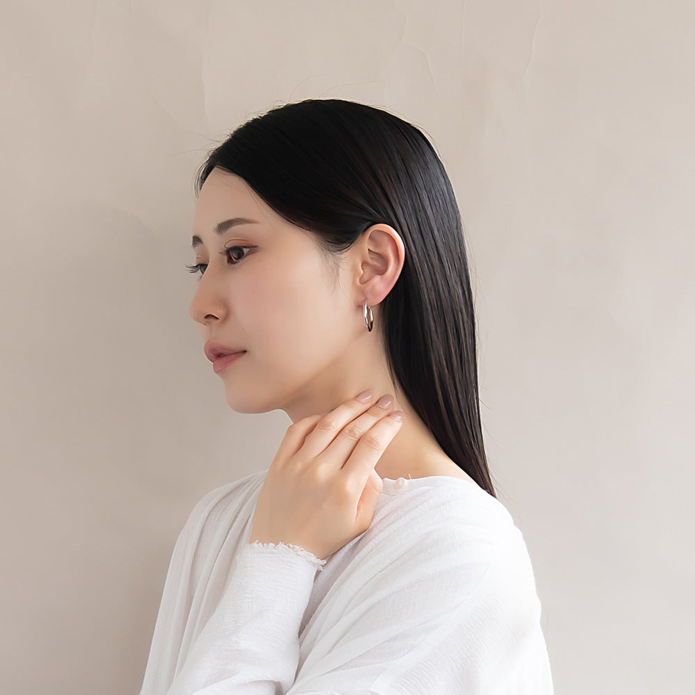 ピアス ニッケルフリー メタル チタンポスト フープピアス