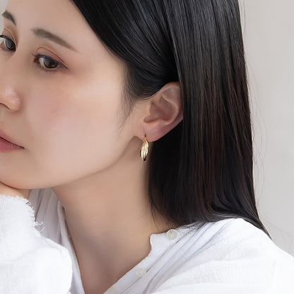 ピアス ニッケルフリー メタル クロス チタンポスト フープピアス