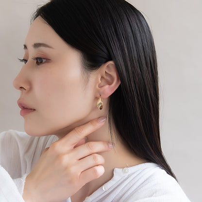 ピアス ニッケルフリー メタル クロス チタンポスト フープピアス