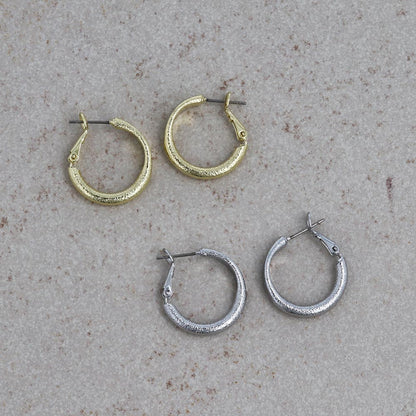 ピアス ニッケルフリー メタル チタンポスト フープピアス