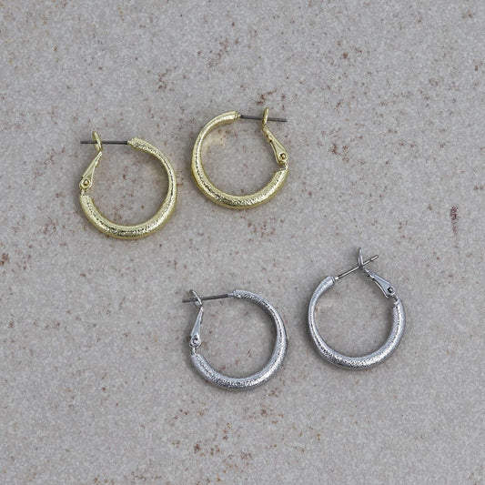 ピアス ニッケルフリー メタル チタンポスト フープピアス