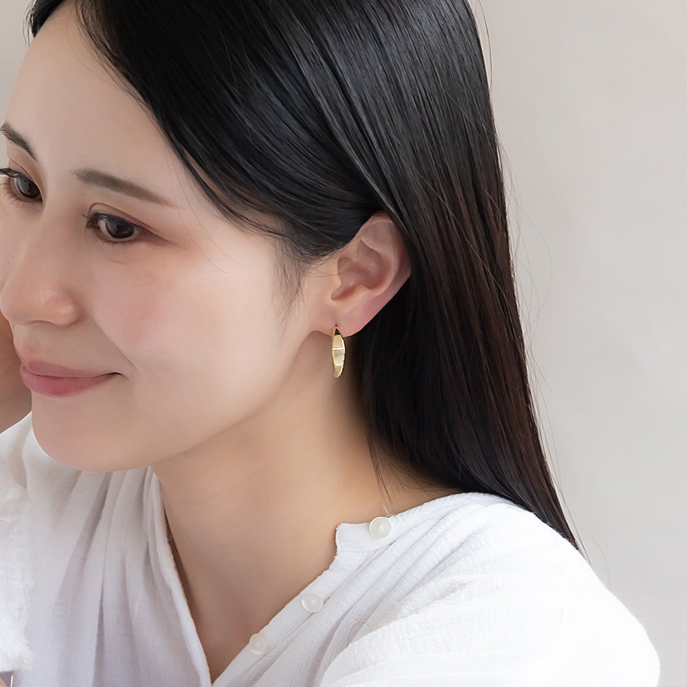 ピアス ニッケルフリー メタル チタンポスト フープピアス