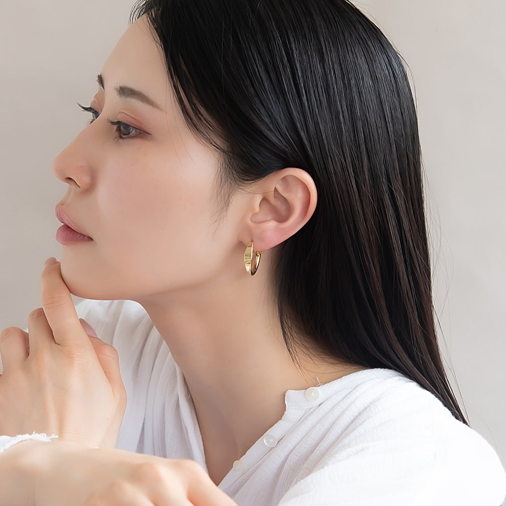 ピアス ニッケルフリー メタル チタンポスト フープピアス