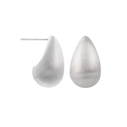 ピアス ニッケルフリー neige. メタル プレート ドロップ カーブ スタッドピアス