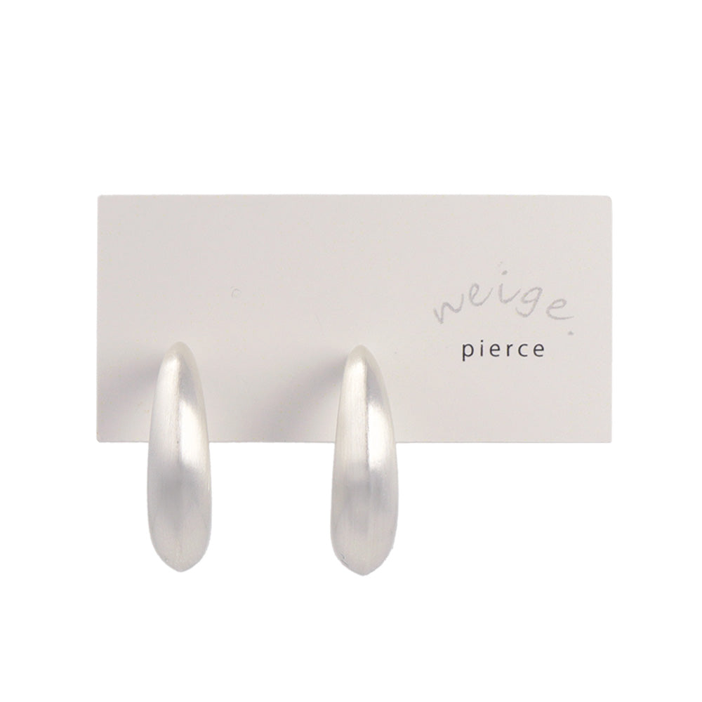 ピアス ニッケルフリー neige. メタル カーブ サイド クレッセントムーン C型 スタッドピアス