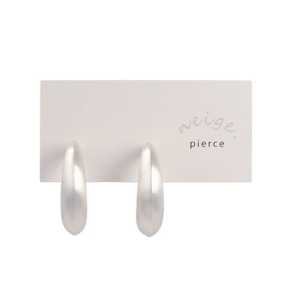 ピアス ニッケルフリー neige. メタル カーブ サイド クレッセントムーン C型 スタッドピアス