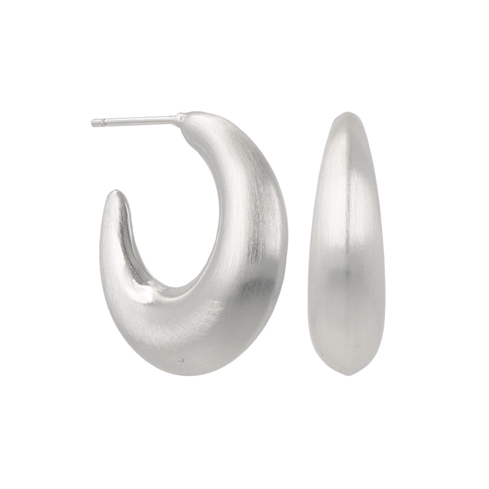 ピアス ニッケルフリー neige. メタル カーブ サイド クレッセントムーン C型 スタッドピアス