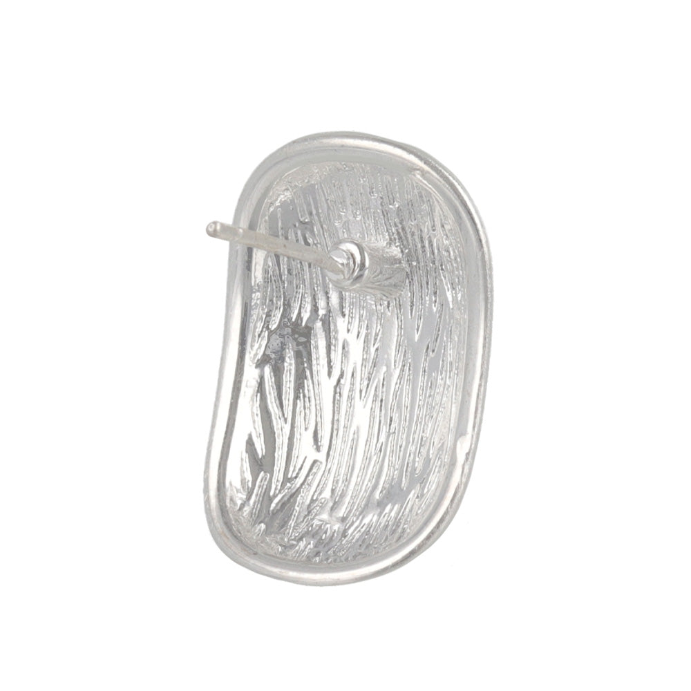 ピアス ニッケルフリー neige. メタル プレート オーバル フラット スタッドピアス