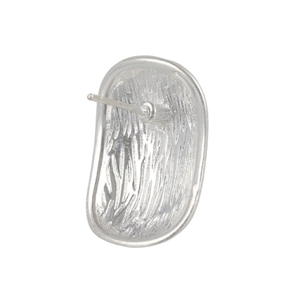 ピアス ニッケルフリー neige. メタル プレート オーバル フラット スタッドピアス