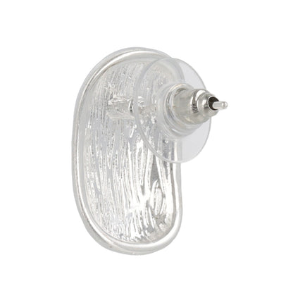 ピアス ニッケルフリー neige. メタル プレート オーバル フラット スタッドピアス