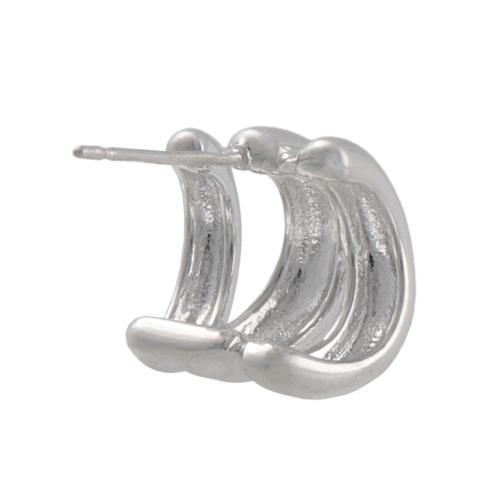 ピアス ニッケルフリー neige. メタル トリプル ライン カーブ C型 スタッドピアス