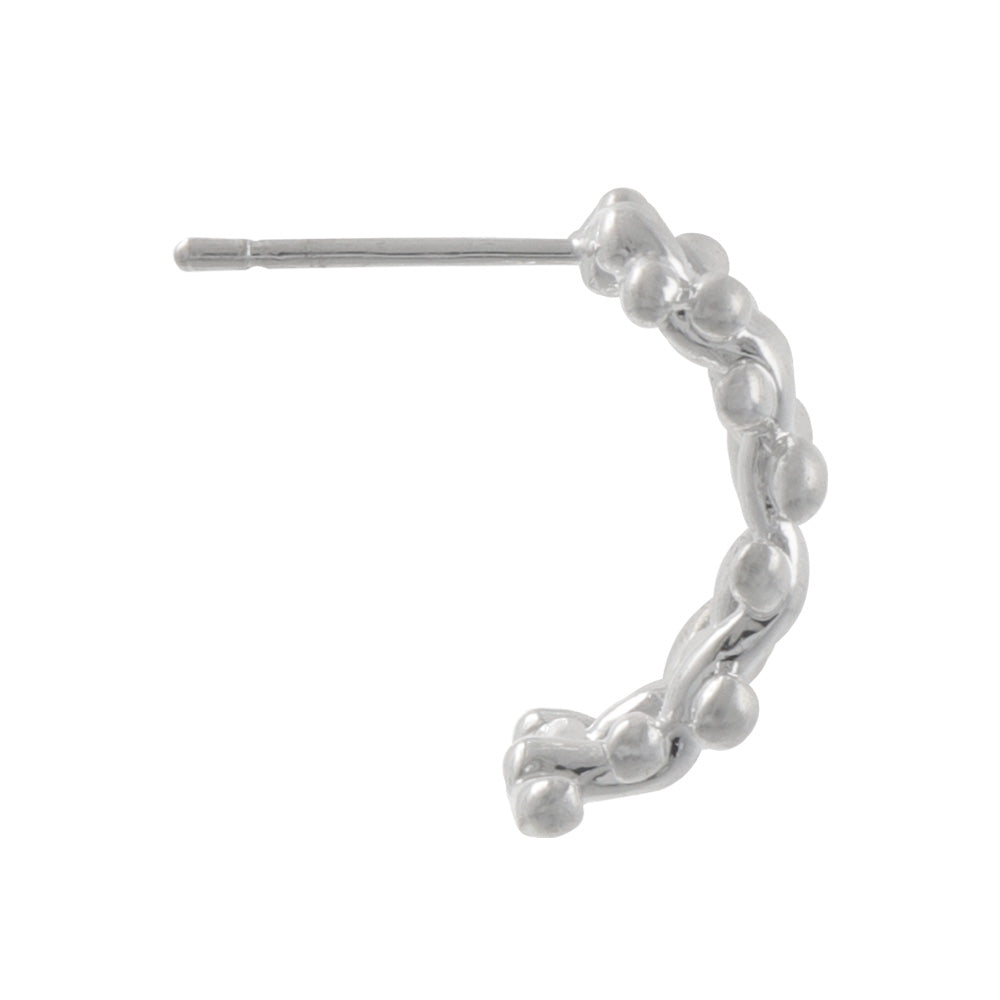 ピアス ニッケルフリー neige. メタル メッシュ スクエア カーブ スタッドピアス