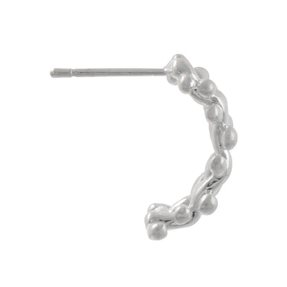 ピアス ニッケルフリー neige. メタル メッシュ スクエア カーブ スタッドピアス