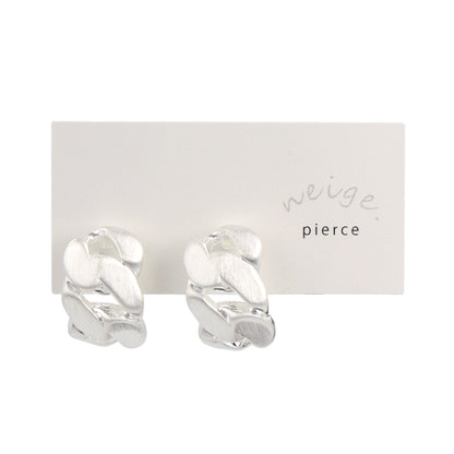 ピアス ニッケルフリー neige. メタル キヘイチェーン カーブ スタッドピアス