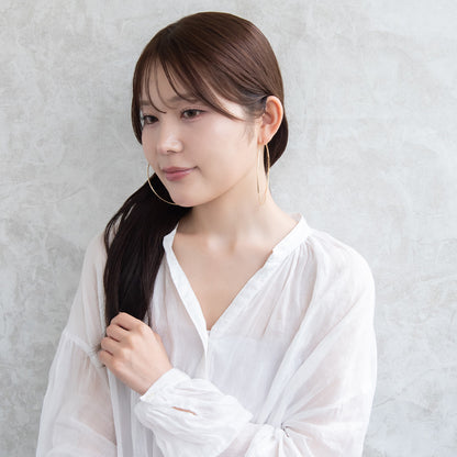 ピアス ニッケルフリー メタル 80mm チタンポスト フープピアス