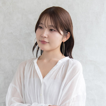 ピアス ニッケルフリー メタル 80mm チタンポスト フープピアス