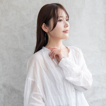 ピアス ニッケルフリー メタル 80mm チタンポスト フープピアス