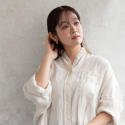 ピアス ニッケルフリー メタル フロッキー カラー カーブ ライン クロス チタンポスト スタッドピアス