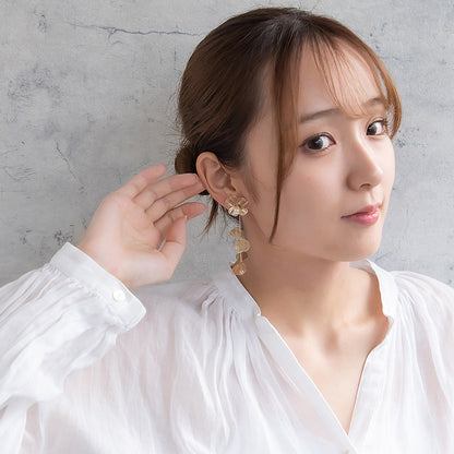 ピアス ニッケルフリー フラワー パール ステンレスポスト スタッドピアス