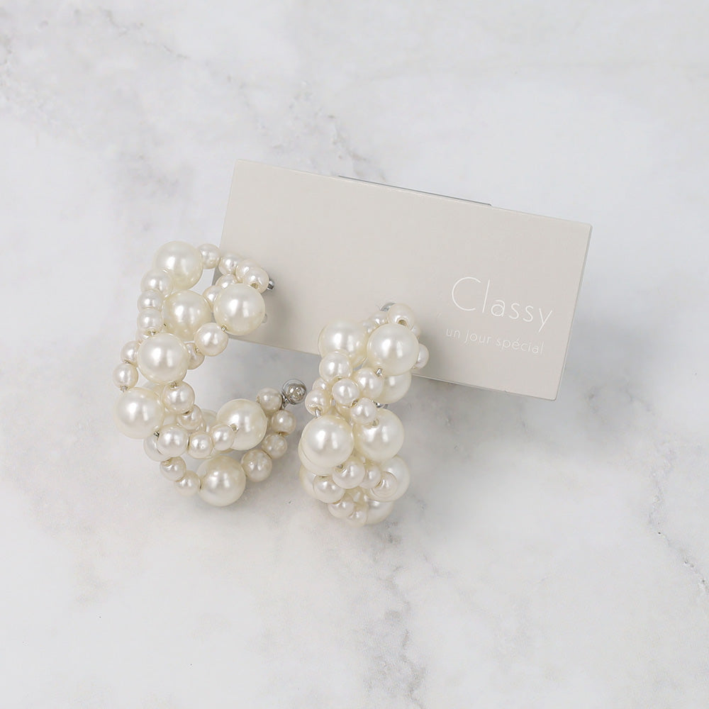 Classy ピアス ニッケルフリー パール ステンレスポスト スタッドピアス