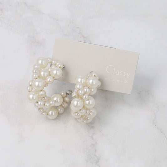 Classy ピアス ニッケルフリー パール ステンレスポスト スタッドピアス