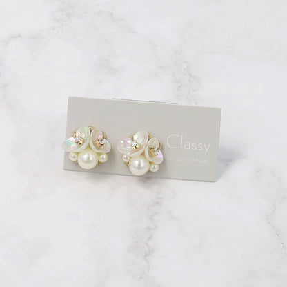 Classy ピアス ニッケルフリー フラワー パール スタッドピアス