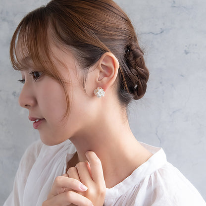 Classy ピアス ニッケルフリー フラワー パール スタッドピアス