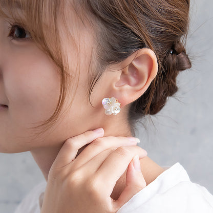 Classy ピアス ニッケルフリー フラワー パール スタッドピアス