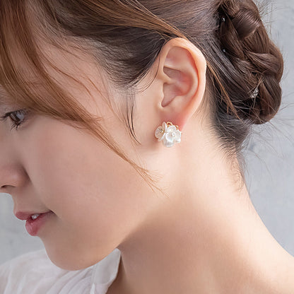 Classy ピアス ニッケルフリー フラワー パール スタッドピアス