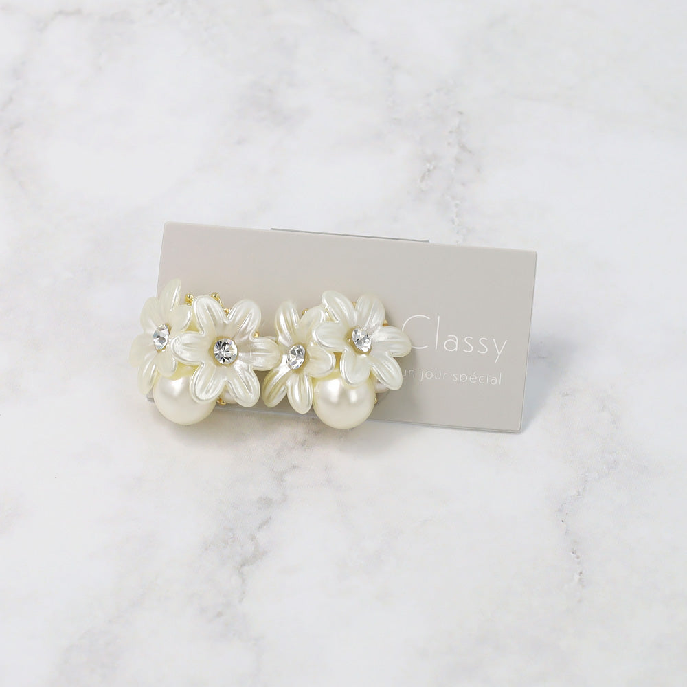 Classy ピアス ニッケルフリー フラワー パール スタッドピアス