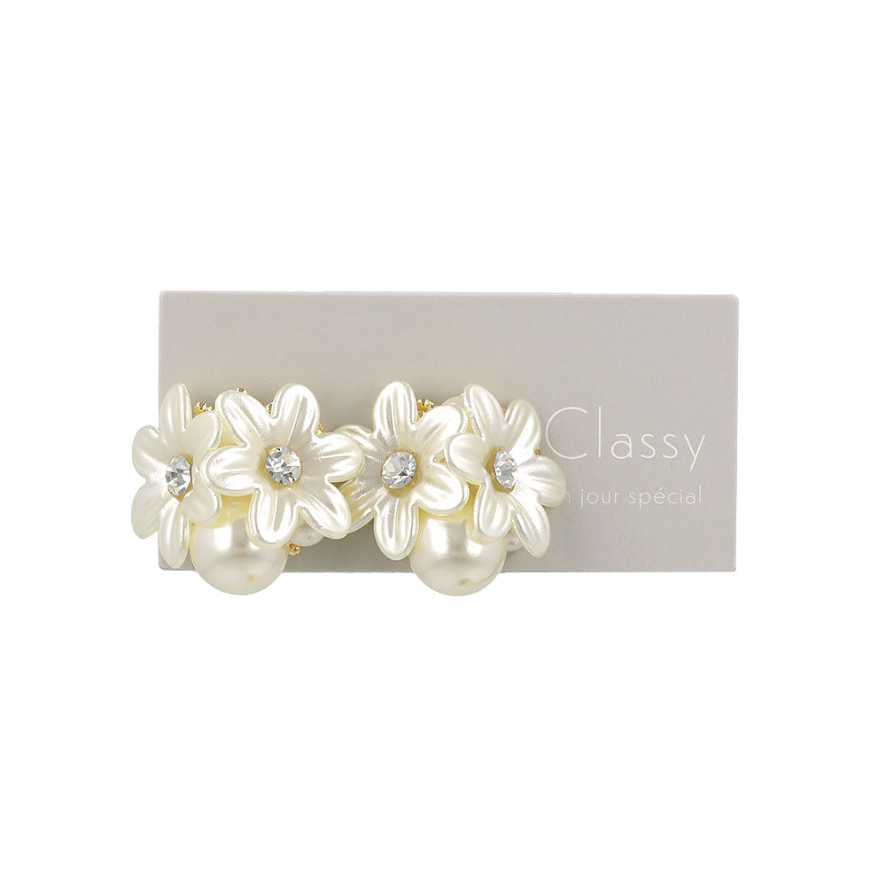 Classy ピアス ニッケルフリー フラワー パール スタッドピアス