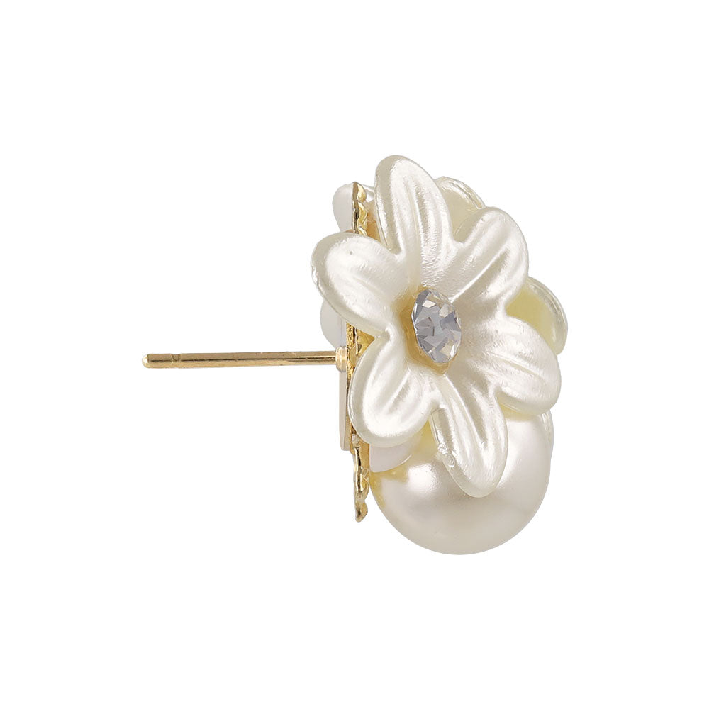 Classy ピアス ニッケルフリー フラワー パール スタッドピアス