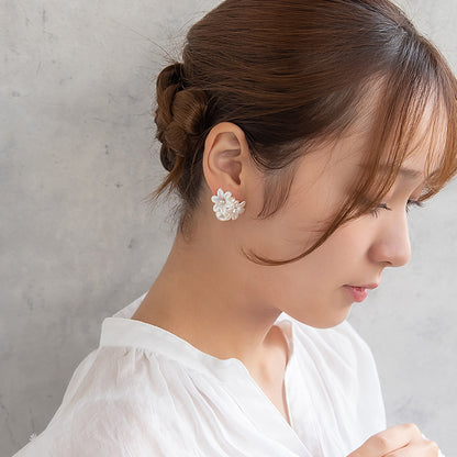 Classy ピアス ニッケルフリー フラワー パール スタッドピアス
