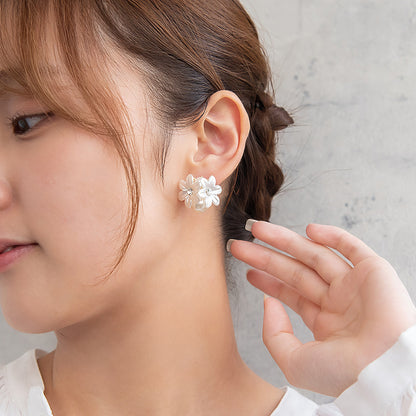 Classy ピアス ニッケルフリー フラワー パール スタッドピアス