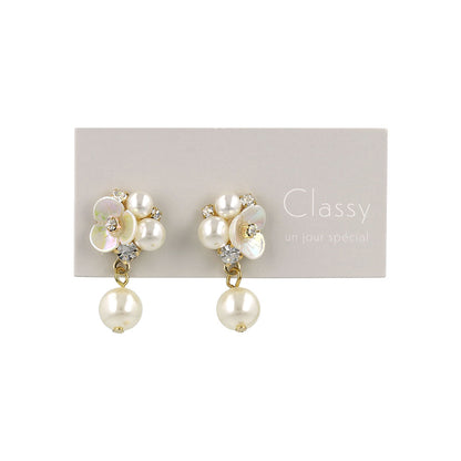 Classy ピアス ニッケルフリー フラワー パール スタッドピアス
