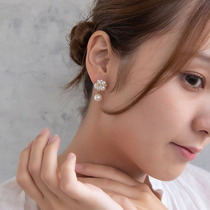 Classy ピアス ニッケルフリー フラワー パール スタッドピアス