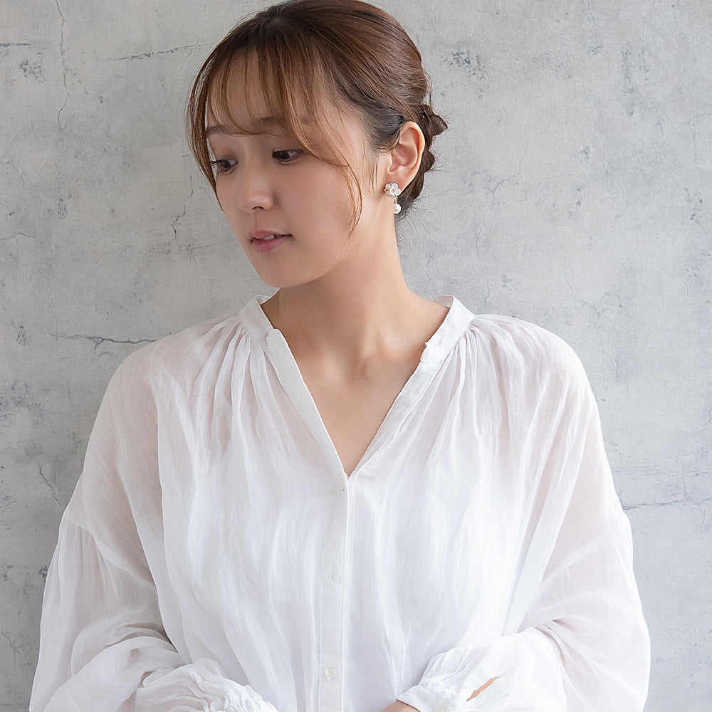 Classy ピアス ニッケルフリー フラワー パール スタッドピアス