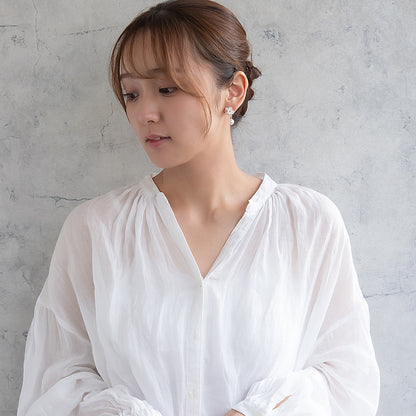 Classy ピアス ニッケルフリー フラワー パール スタッドピアス