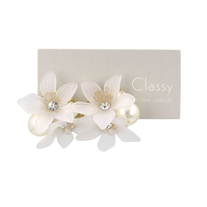 Classy ピアス ニッケルフリー フラワー パール スタッドピアス
