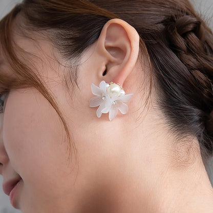 Classy ピアス ニッケルフリー フラワー パール スタッドピアス