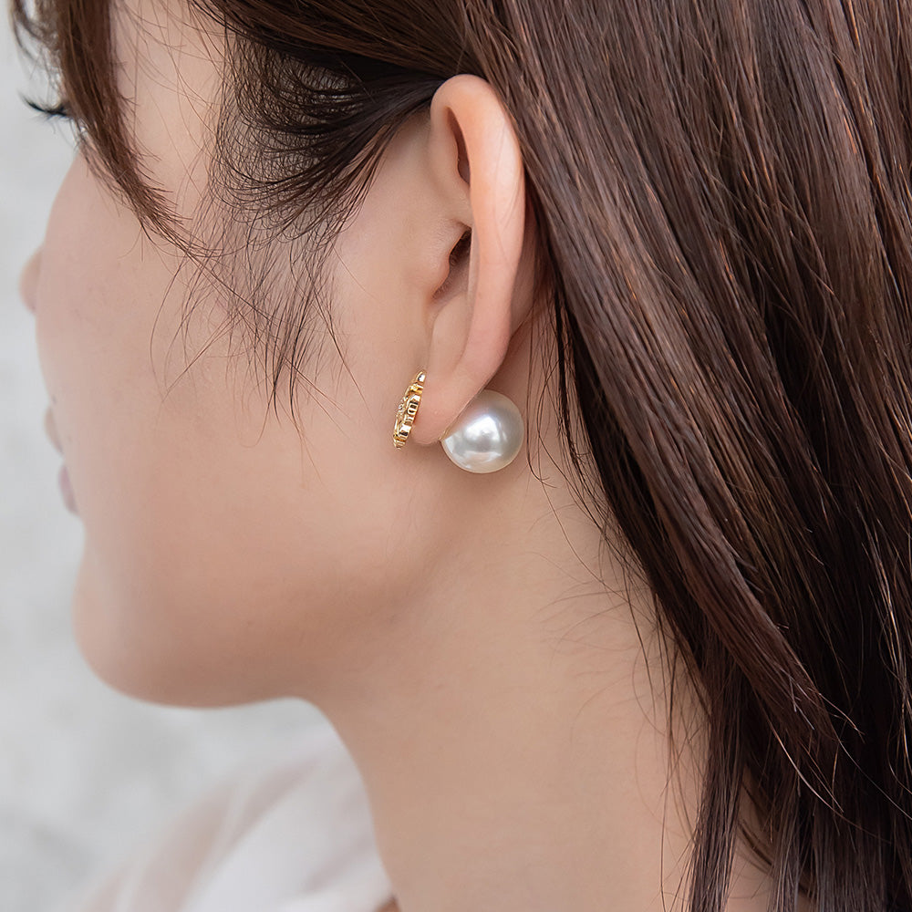 ピアス Errer series ニッケルフリー クロス パール バックキャッチ